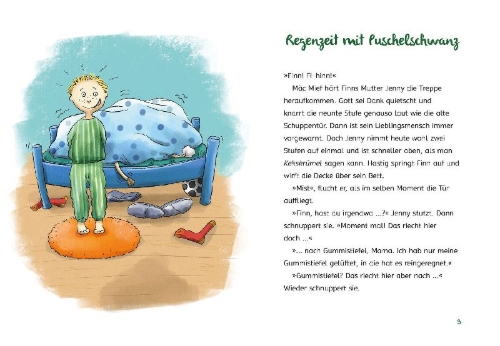 Buchcover und Innenansicht für das Buch: Mäc Mief und die rätselhafte Schafentführung