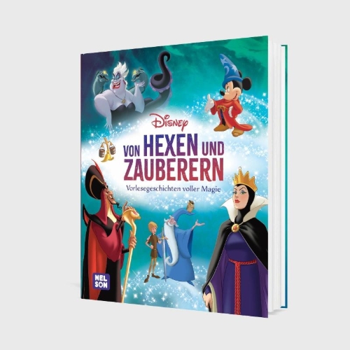 Buchcover und Innenansicht für das Buch: Disney Vorlesebuch: Von Hexen und Zauberern