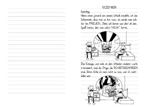 Buchcover und Innenansicht für das Buch: Diary of a Wimpy Kid 12