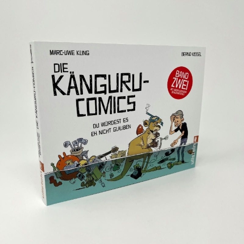 Buchcover und Innenansicht für das Buch: Die Känguru-Comics 2