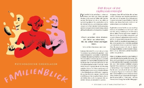 Buchcover und Innenansicht für das Buch: FamilienFIRE und andere Triggertage - Wie du weich landest, wenn du in alte Beziehungsmuster zurückfällst.