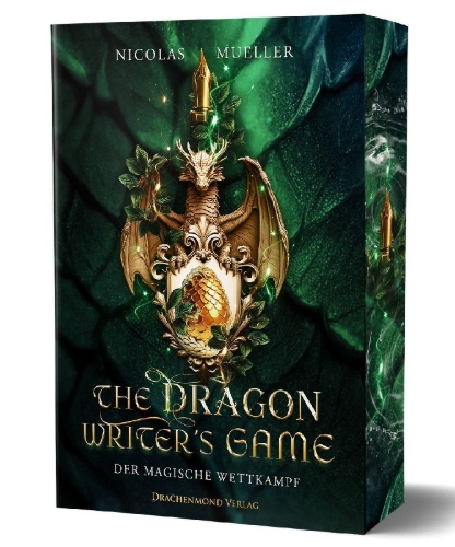 Buchcover und Innenansicht für das Buch: The Dragon Writer's Game - Der magische Wettkampf