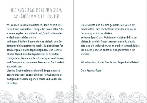 Buchcover und Innenansicht für das Buch: Lieber Gott, du bist immer für mich da