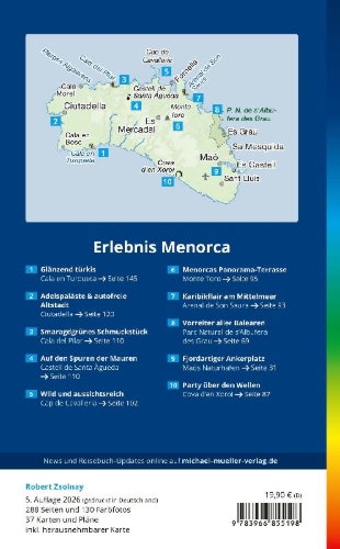 Buchcover und Innenansicht für das Buch: MICHAEL MÜLLER Reiseführer Menorca