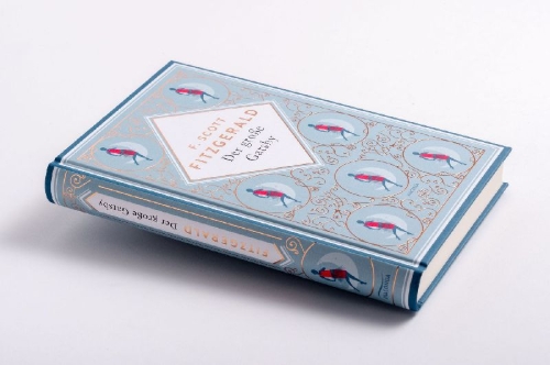 Buchcover und Innenansicht für das Buch: Der große Gatsby. Schmuckausgabe mit Kupferprägung