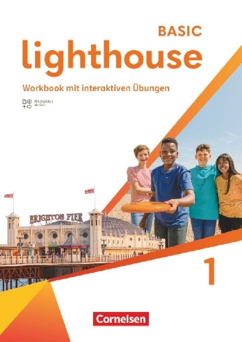Buchcover und Innenansicht für das Buch: Lighthouse Band 1: 5. Schuljahr - Basic Edition - Workbook mit interaktiven Übungen mit Audios, Erklärfilmen und Lösungen