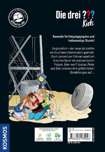 Buchcover und Innenansicht für das Buch: Die drei ??? Kids, 4, Chaos vor der Kamera (drei Fragezeichen)