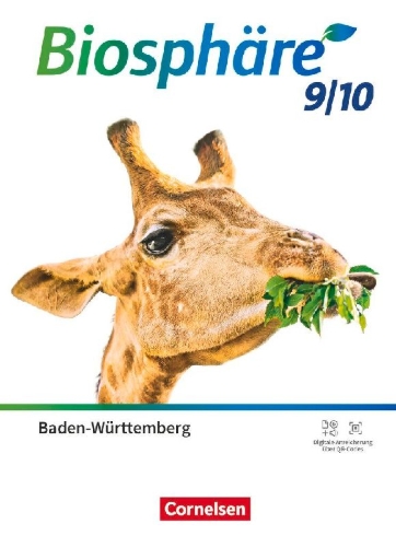 Buchcover und Innenansicht für das Buch: Biosphäre Sekundarstufe I - 9./10. Schuljahr - Gymnasium Baden-Württemberg 2022. Schülerbuch