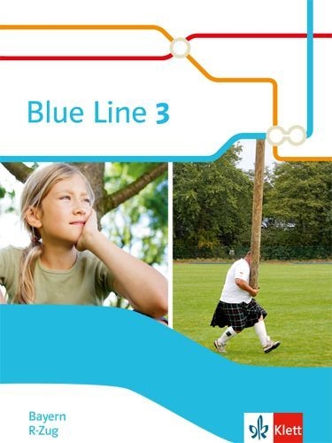 Buchcover und Innenansicht für das Buch: Blue Line 3 R-Zug. Schülerbuch (Hardcover) Klasse 7. Ausgabe Bayern