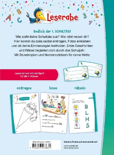 Buchcover und Innenansicht für das Buch: Leserabe Sonderausgaben - Juhu, jetzt bin ich Schulkind!