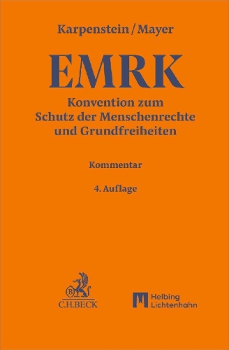 Buchcover und Innenansicht für das Buch: Konvention zum Schutz der Menschenrechte und Grundfreiheiten. EMRK