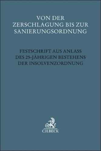 Buchcover und Innenansicht für das Buch: Von der Zerschlagung bis zur Sanierungsordnung