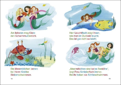 Buchcover und Innenansicht für das Buch: Leselöwen - Das Original: Die schönsten Silbengeschichten für Mädchen zum Lesenlernen