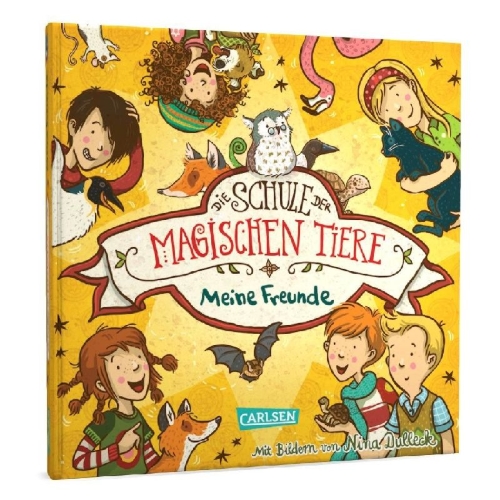 Buchcover und Innenansicht für das Buch: Die Schule der magischen Tiere: Meine Freunde (Freundebuch)