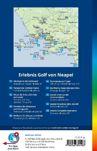 Buchcover und Innenansicht für das Buch: MICHAEL MÜLLER Reiseführer Golf von Neapel