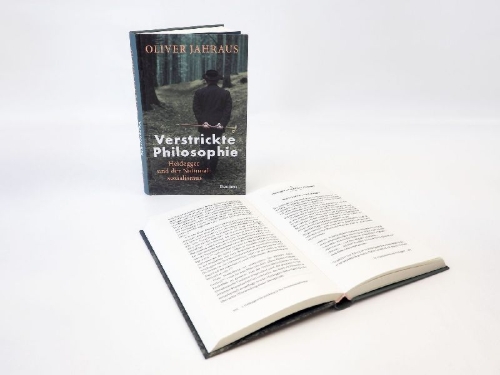 Buchcover und Innenansicht für das Buch: Verstrickte Philosophie. Heidegger und der Nationalsozialismus