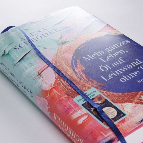 Buchcover und Innenansicht für das Buch: Mein ganzes Leben, Öl auf Leinwand, ohne Titel