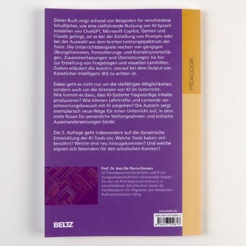Buchcover und Innenansicht für das Buch: KI-Tools für den Unterricht