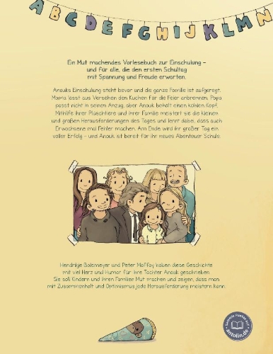 Buchcover und Innenansicht für das Buch: Anouk und der verrückte erste Schultag