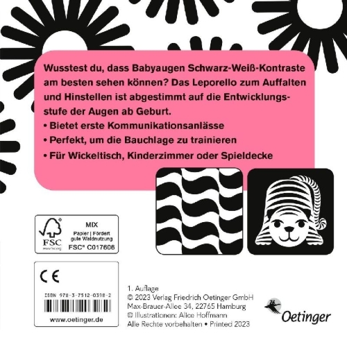 Buchcover und Innenansicht für das Buch: Erste Bilder für Babyaugen. 0-3 Monate