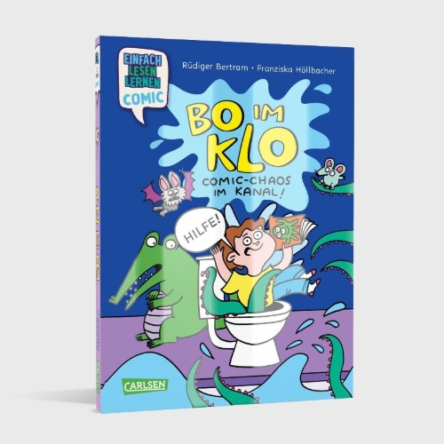 Buchcover und Innenansicht für das Buch: Erstleser Kindercomic: Bo im Klo