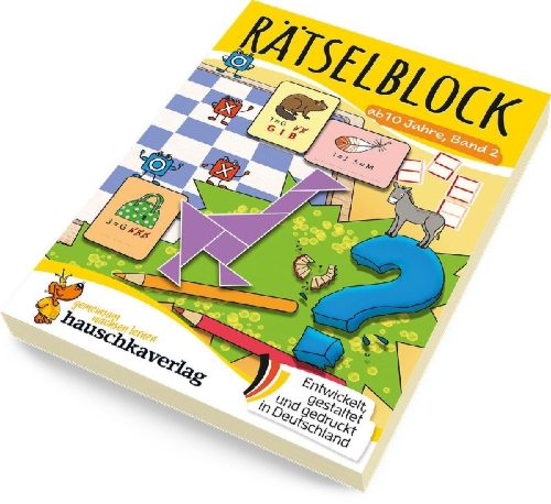 Buchcover und Innenansicht für das Buch: Rätselblock ab 10 Jahre, Band 2