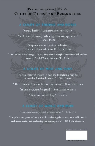 Buchcover und Innenansicht für das Buch: A Court of Frost and Starlight
