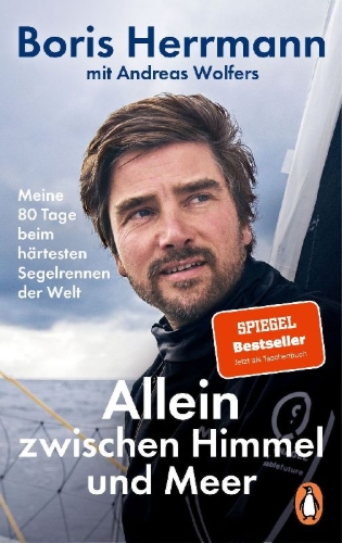 Buchcover und Innenansicht für das Buch: Allein zwischen Himmel und Meer