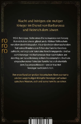 Buchcover und Innenansicht für das Buch: Berengar: Ich bin Barbarossas Klinge