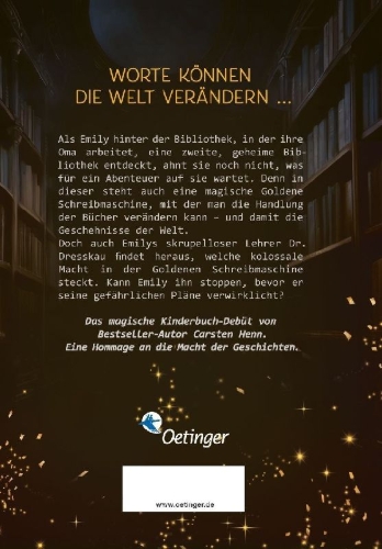 Buchcover und Innenansicht für das Buch: Die Goldene Schreibmaschine