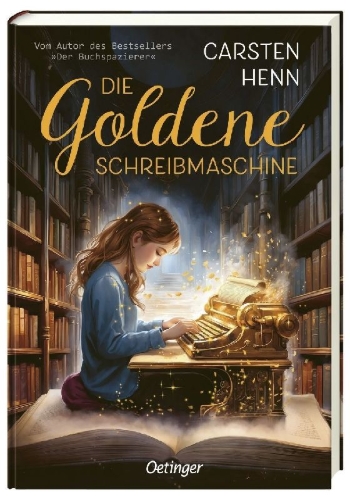 Buchcover und Innenansicht für das Buch: Die Goldene Schreibmaschine