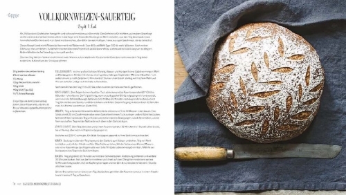 Buchcover und Innenansicht für das Buch: Sauerteig selbst gemacht & einfach