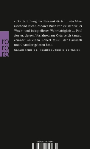 Buchcover und Innenansicht für das Buch: Die Erfindung der Einsamkeit
