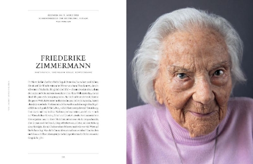 Buchcover und Innenansicht für das Buch: 100 Jahre Lebensglück