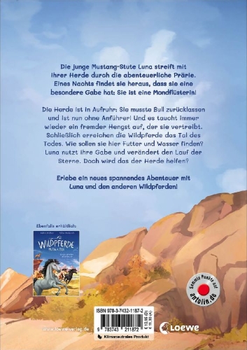 Buchcover und Innenansicht für das Buch: Wildpferde - mutig und frei (Band 2) - Im Tal der Gefahren
