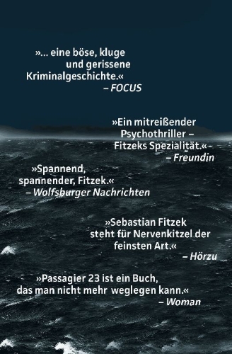 Buchcover und Innenansicht für das Buch: Passagier 23