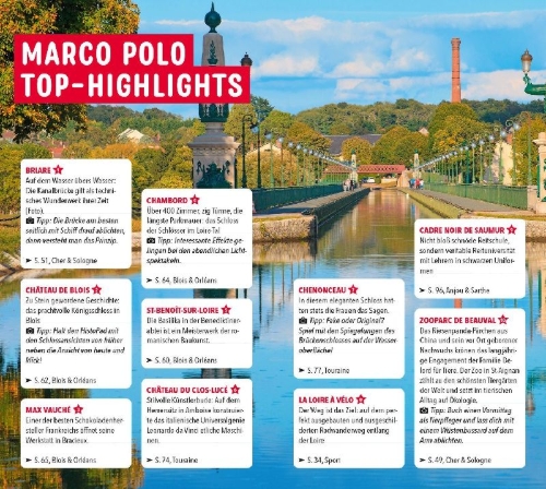 Buchcover und Innenansicht für das Buch: MARCO POLO Reiseführer Loire-Tal