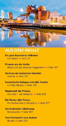Buchcover und Innenansicht für das Buch: TRESCHER Reiseführer Baskenland