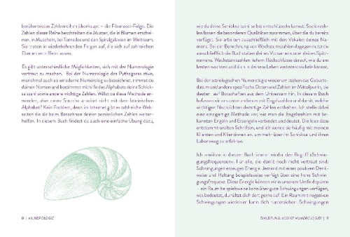 Buchcover und Innenansicht für das Buch: Find Your Life Path. Chart Your Destiny with the Magic of Numerology