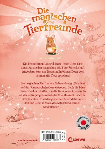 Buchcover und Innenansicht für das Buch: Die magischen Tierfreunde - Rettung für Mia Mauseohr