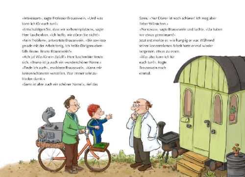 Buchcover und Innenansicht für das Buch: Die Olchis und das Sams 1. Die kaputte Wunschmaschine