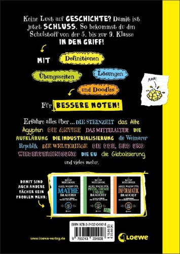 Buchcover und Innenansicht für das Buch: Big Fat Notebook World History