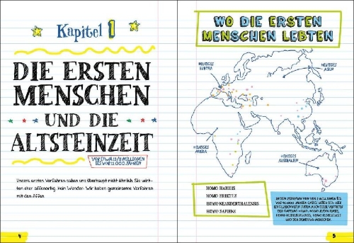 Buchcover und Innenansicht für das Buch: Big Fat Notebook World History