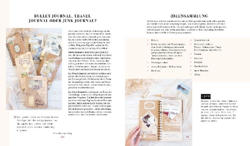Buchcover und Innenansicht für das Buch: Memory Keeper - Vintage-Journaling und Scrapbooking mit fraeuleinfotofee