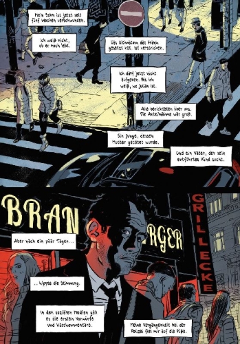 Buchcover und Innenansicht für das Buch: Der Augenjäger (Graphic Novel)