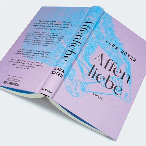 Buchcover und Innenansicht für das Buch: Affenliebe