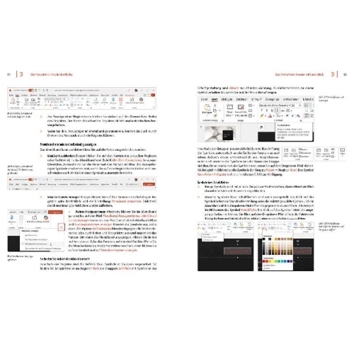 Buchcover und Innenansicht für das Buch: PowerPoint 2024, 2021 + Microsoft 365