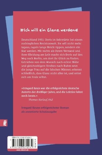 Buchcover und Innenansicht für das Buch: Das kunstseidene Mädchen (Textausgabe für den Literaturunterricht)