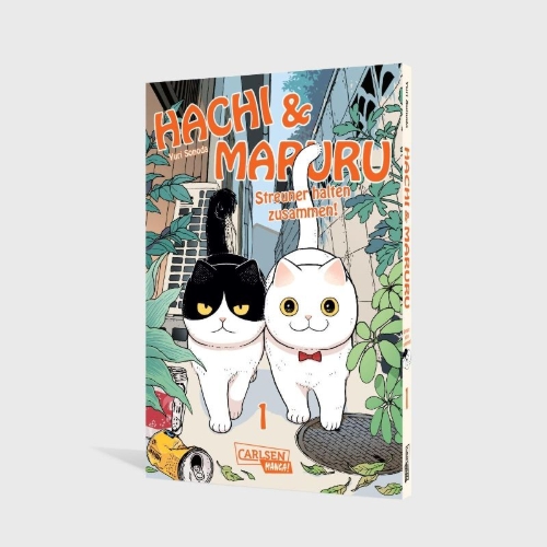 Buchcover und Innenansicht für das Buch: Tsure-neko Maruru to Hachi
