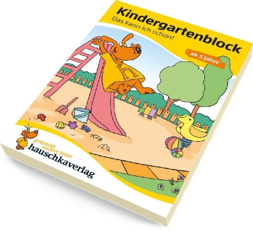 Buchcover und Innenansicht für das Buch: Kindergartenblock ab 3 Jahre - Das kann ich schon!